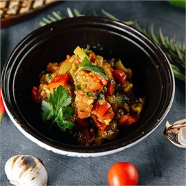 Аджапсандали печеные овощи на мангале с чесноком и кинзой 02605