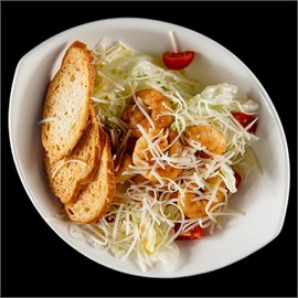 Салат Цезарь  креветка 01746